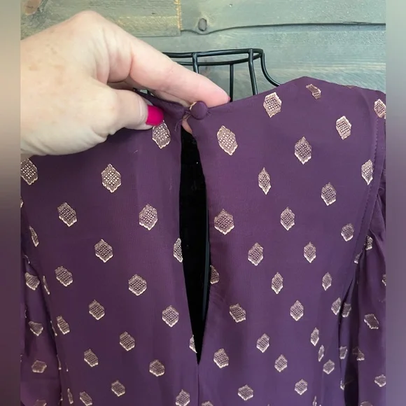 NEW Calvin Klein Womens Metallic Mini Dress with Tie Sleeves S… - Picture 4 of 11